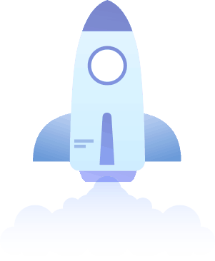 Illustration of a rocket taking off